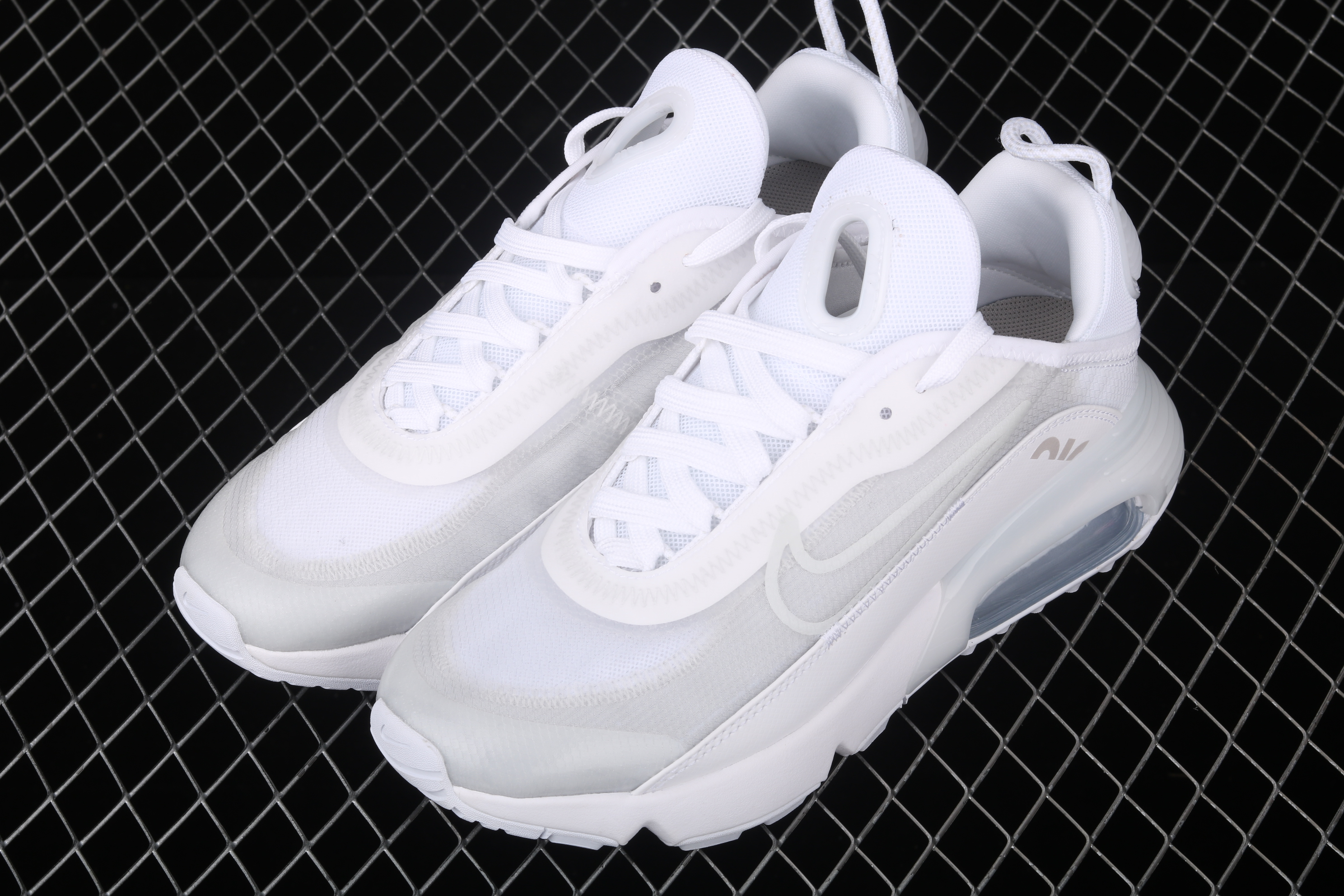 New Men Nike Air Max 2090 Pure White Running Shoes - Click Image to Close